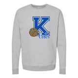 Jumbo K Cats Leopard Basketball Crewneck