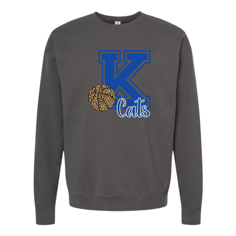 Jumbo K Cats Leopard Basketball Crewneck