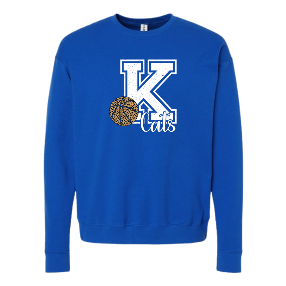 Jumbo K Cats Leopard Basketball Crewneck