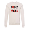 Distressed Louisville Cardinals Raglan Crewneck