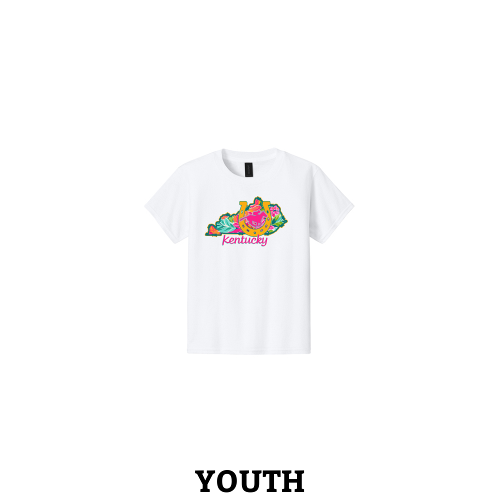 Spring Floral Kentucky Horse Youth T-Shirt