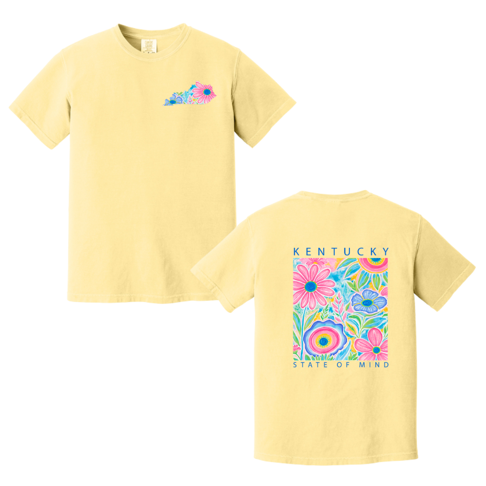 Kentucky State of Mind Floral Comfort Colors T-Shirt