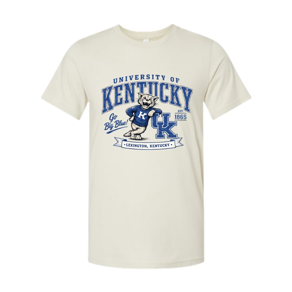 University of Kentucky Go Big Blue Cat Vintage T-Shirt
