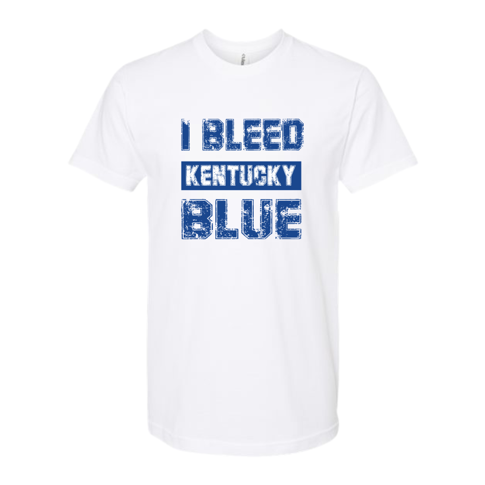 I Bleed Kentucky Blue Distressed T-Shirt