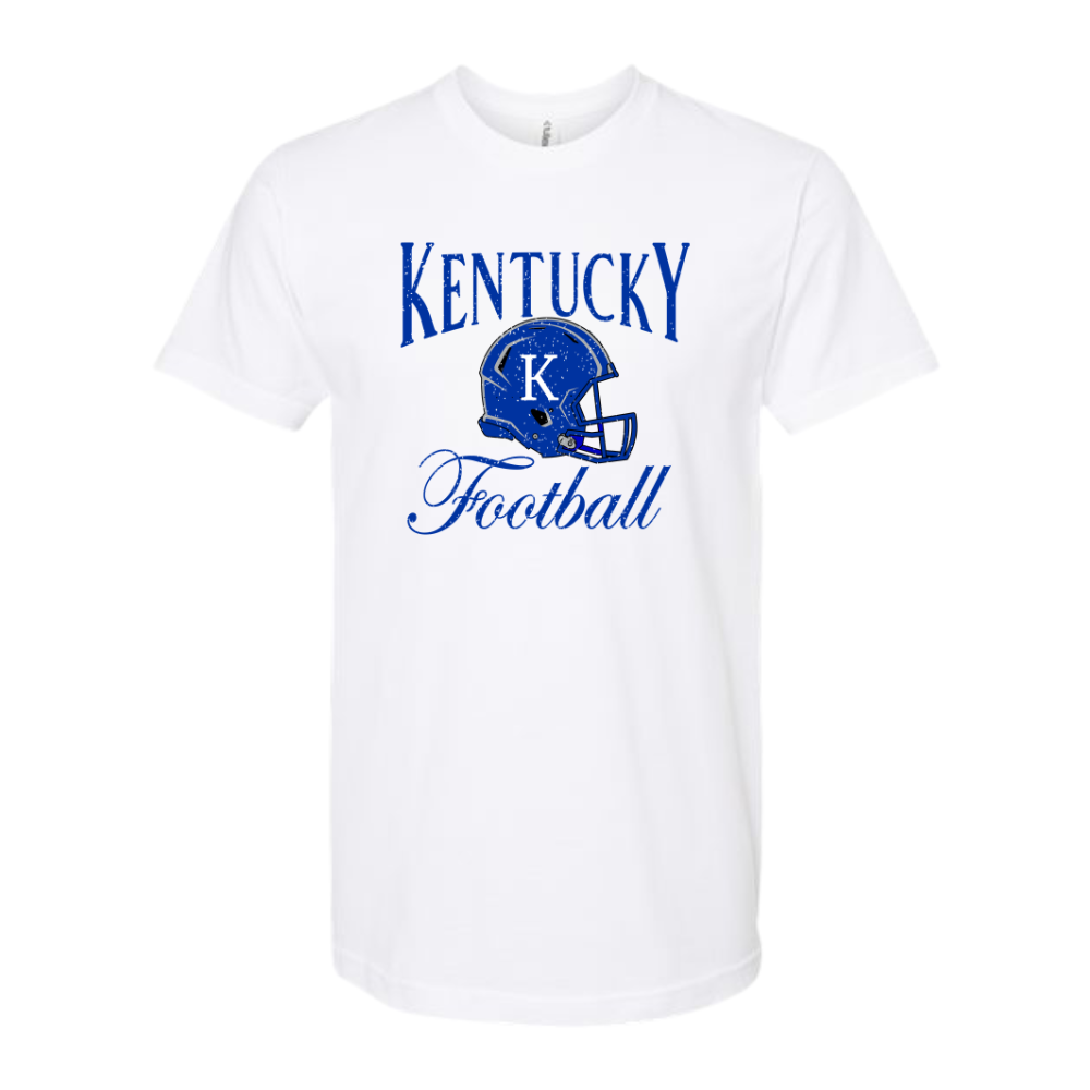 Kentucky K Football Helmet Distressed T-Shirt