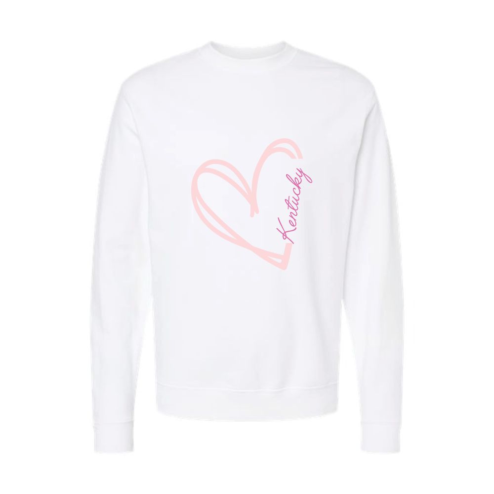 Kentucky Script Heart Crewneck