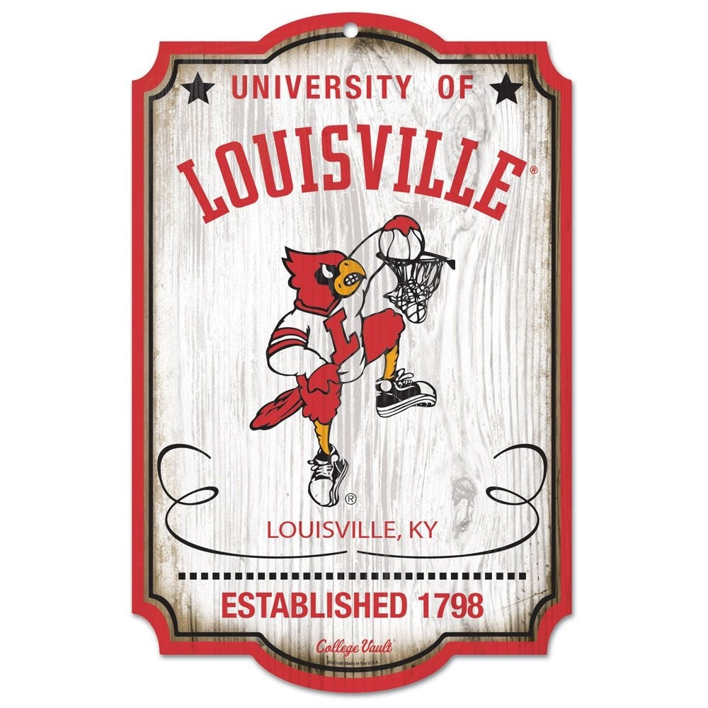 University of Louisville Est. Wood sign