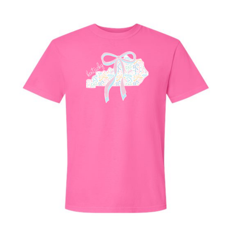 Kentucky Seersucker Bow Comfort Colors T-Shirt