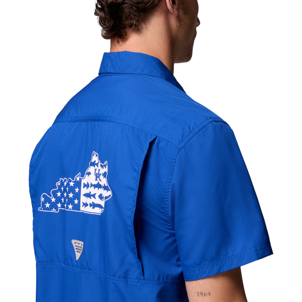 Kentucky Wildcats UK Slack Tide Flag Short Sleeve Shirt