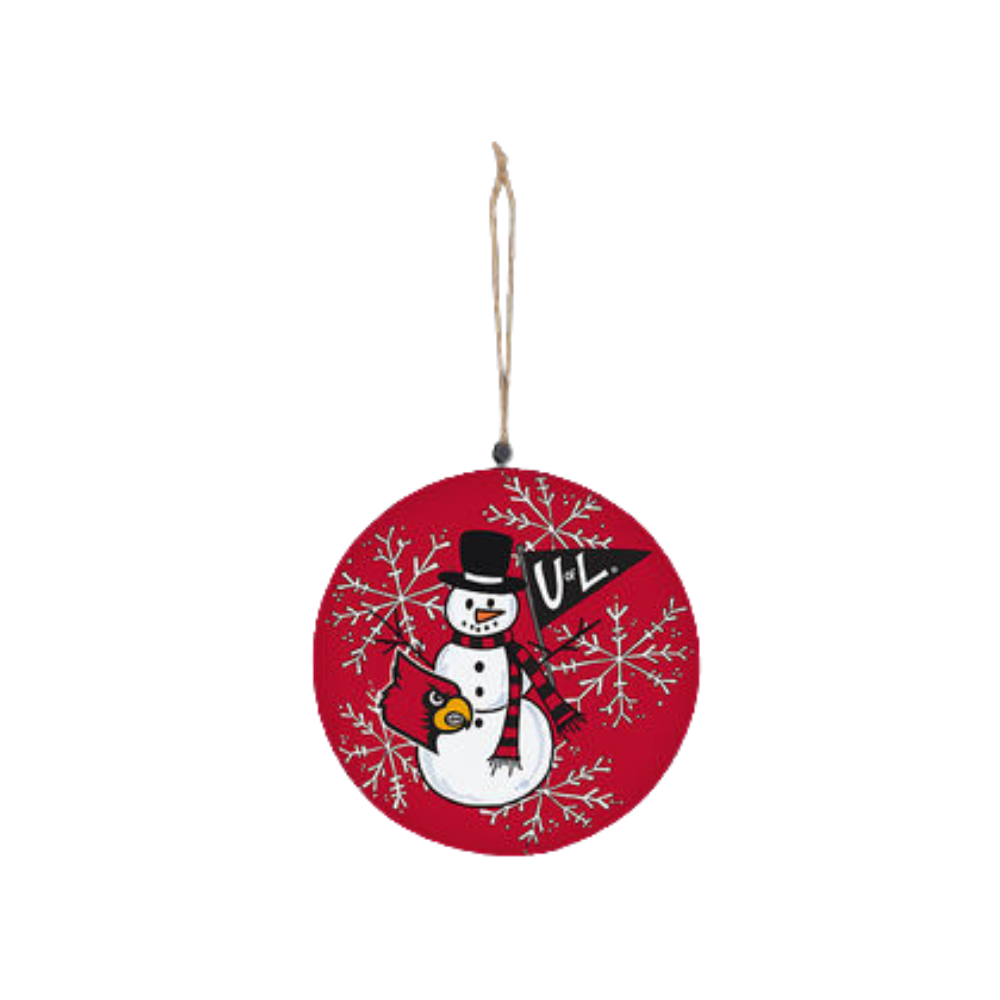 U of L Cardinals Metal Ornament