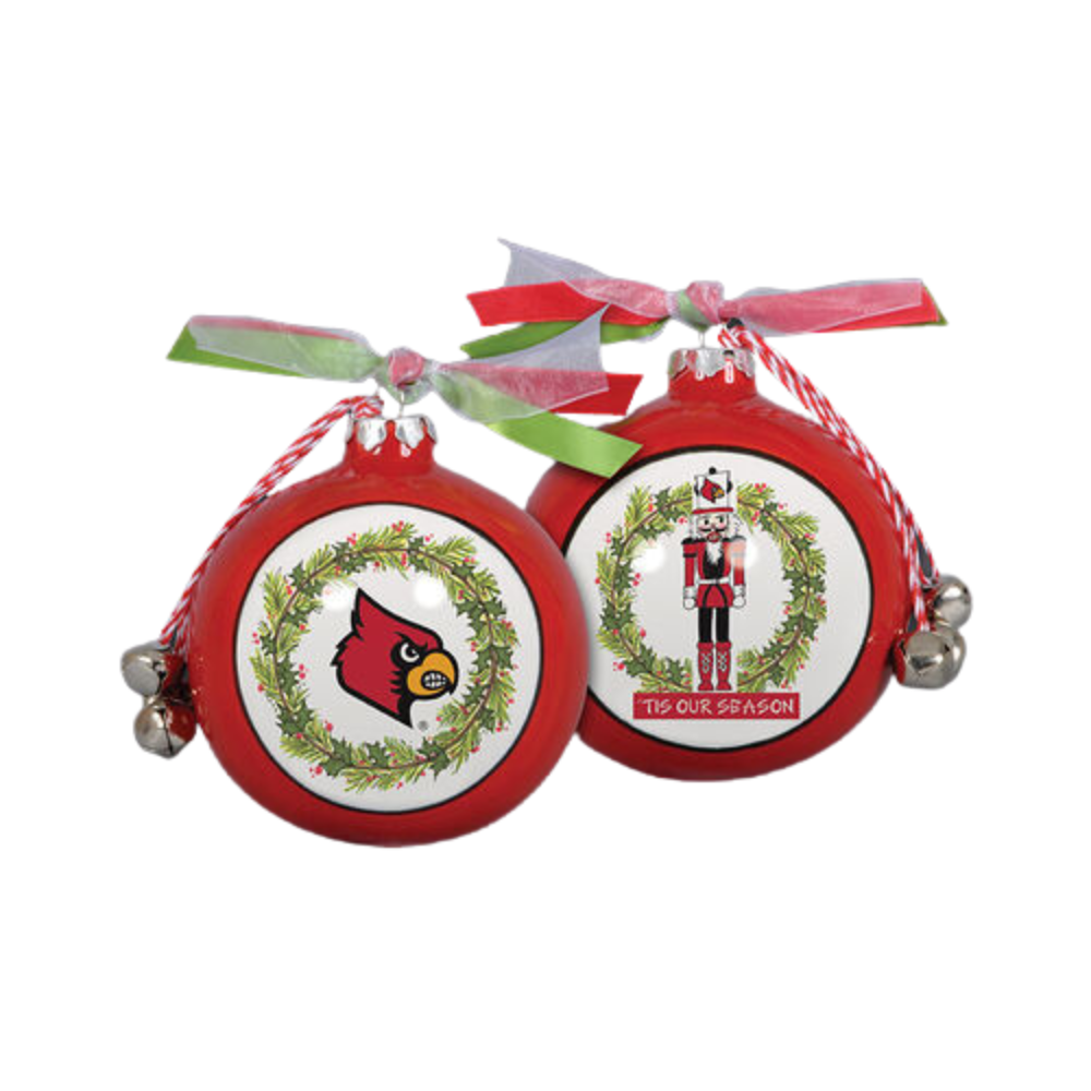 Louisville Cardinals Nutcracker Round Ornament