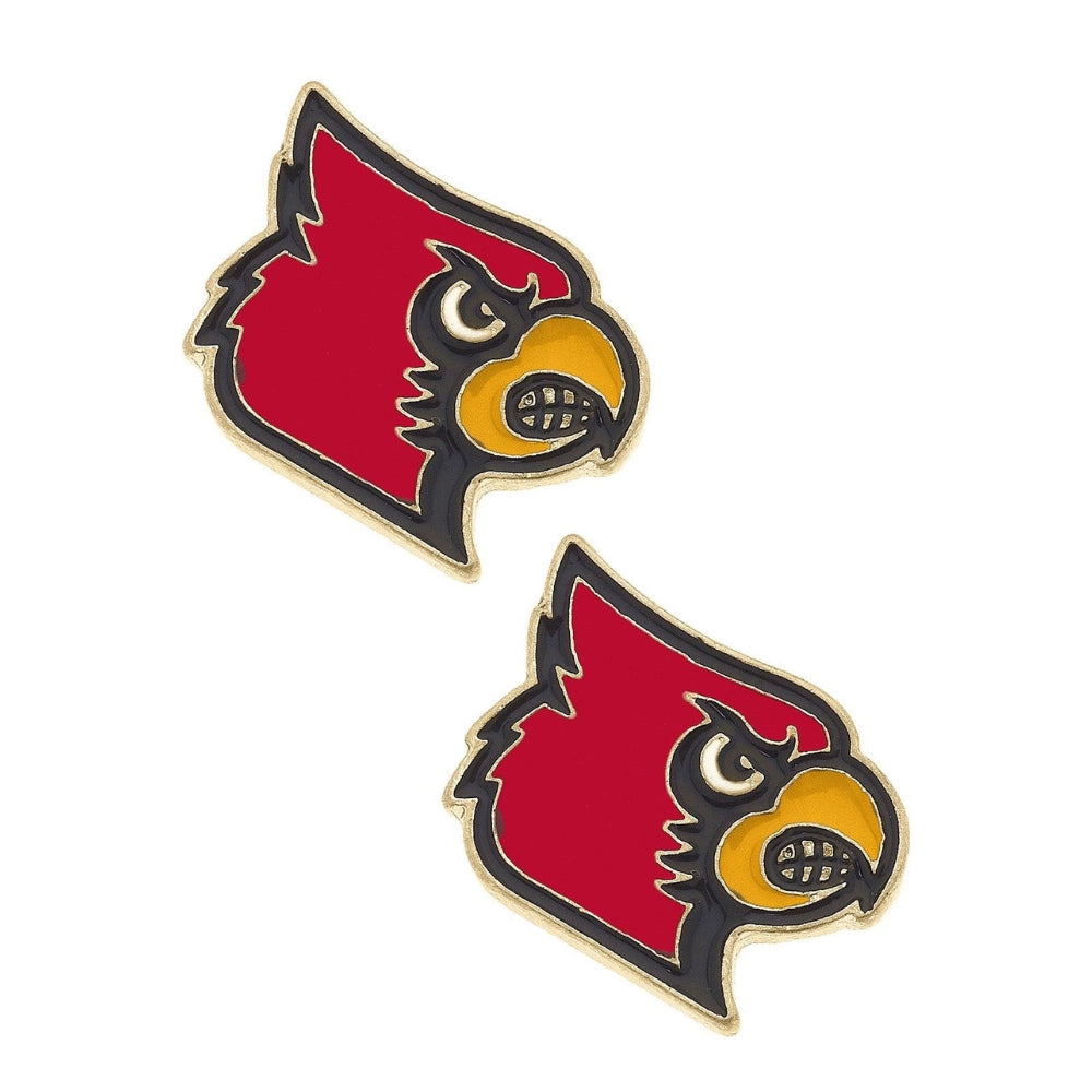 Louisville Cardinals Enamel Stud Earrings