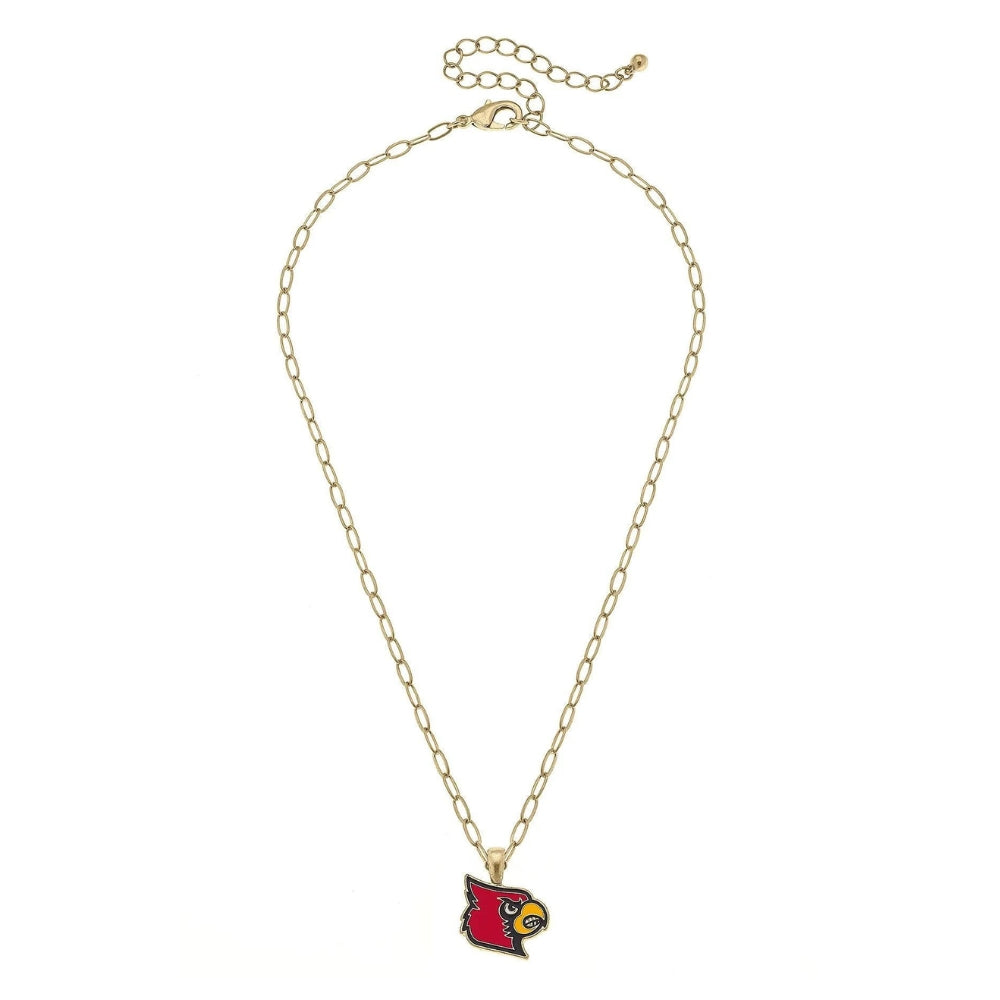 Louisville Cardinals Enamel Pendant Necklace