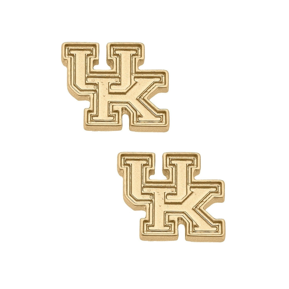 Kentucky Wildcats 24K Gold Plated Stud Earrings