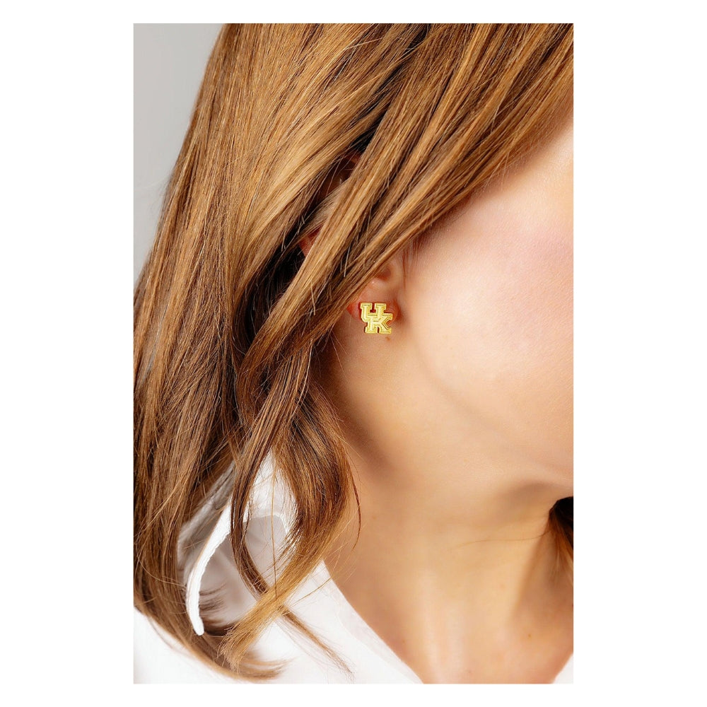 Kentucky Wildcats 24K Gold Plated Stud Earrings