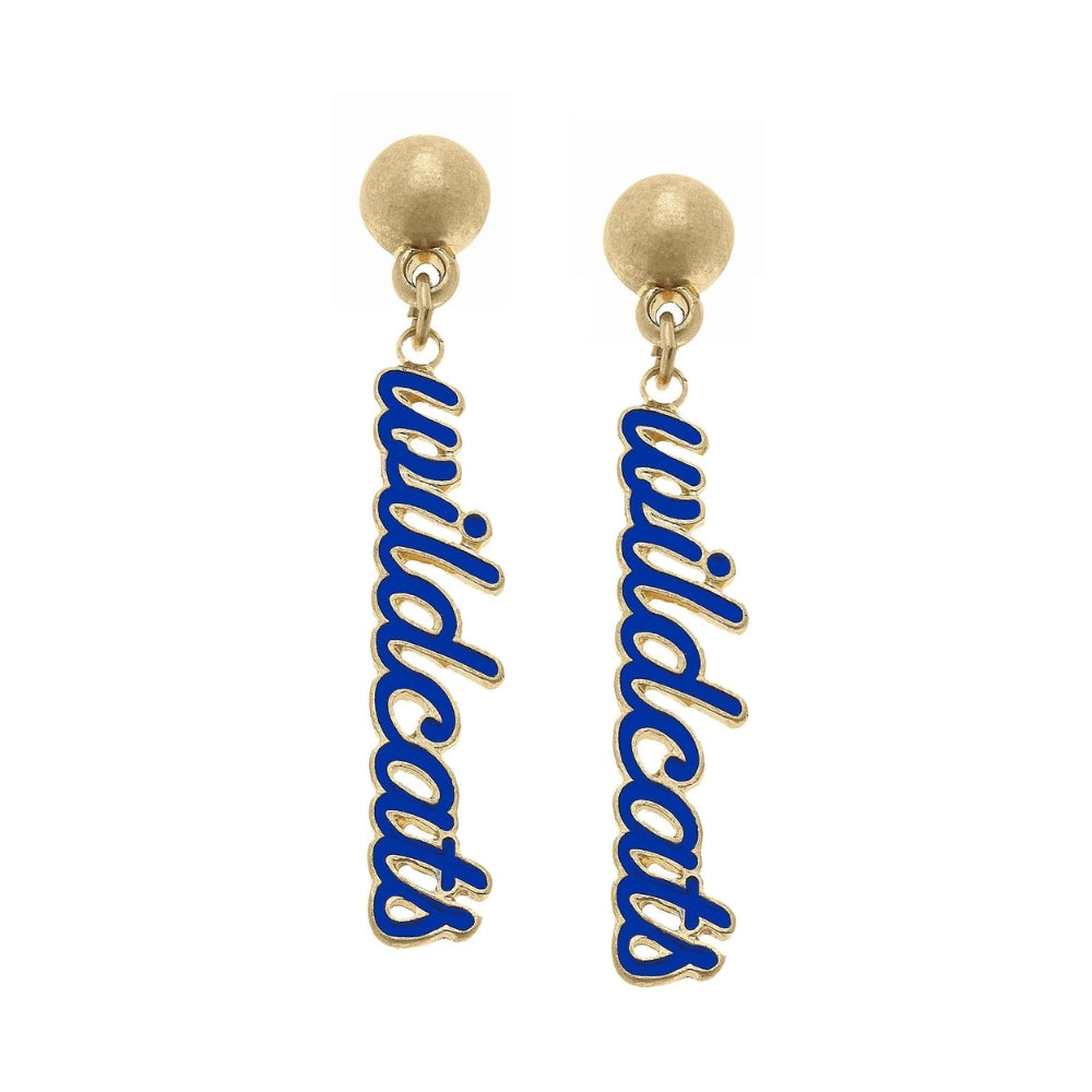 Kentucky Wildcats Enamel Script Earrings