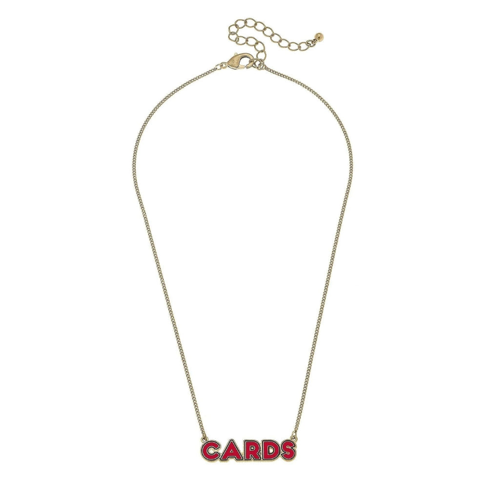 Louisville Cardinals Logo Enamel T-Bar Necklace