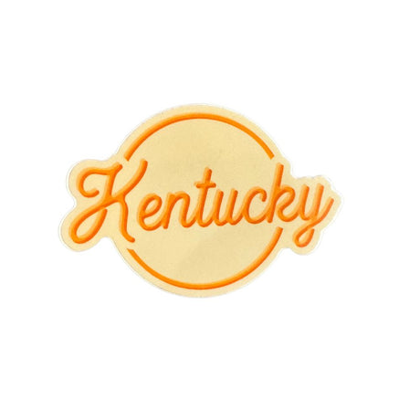 Kentucky Script Circle Sticker