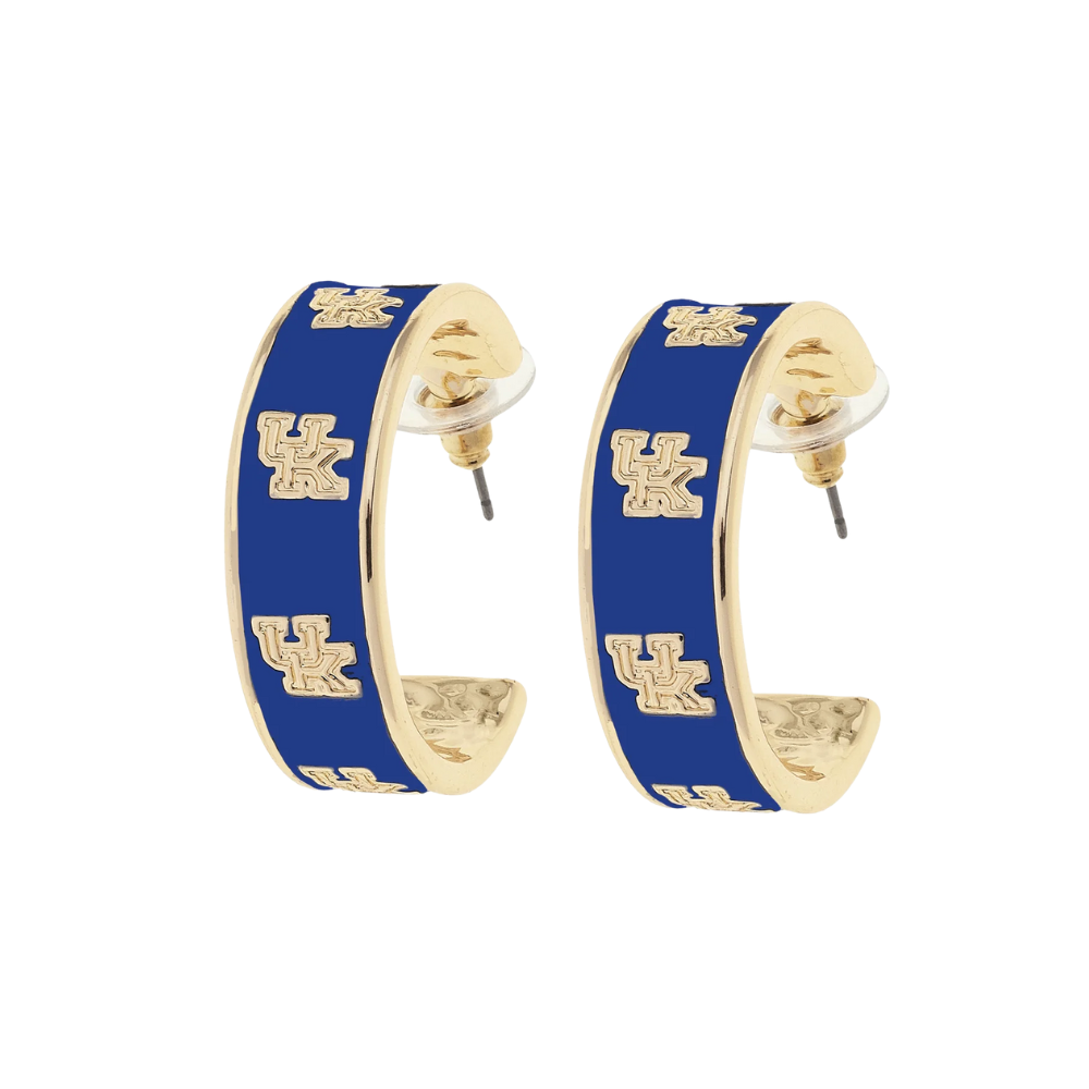 Kentucky Wildcats Enamel UK Hoop Earrings