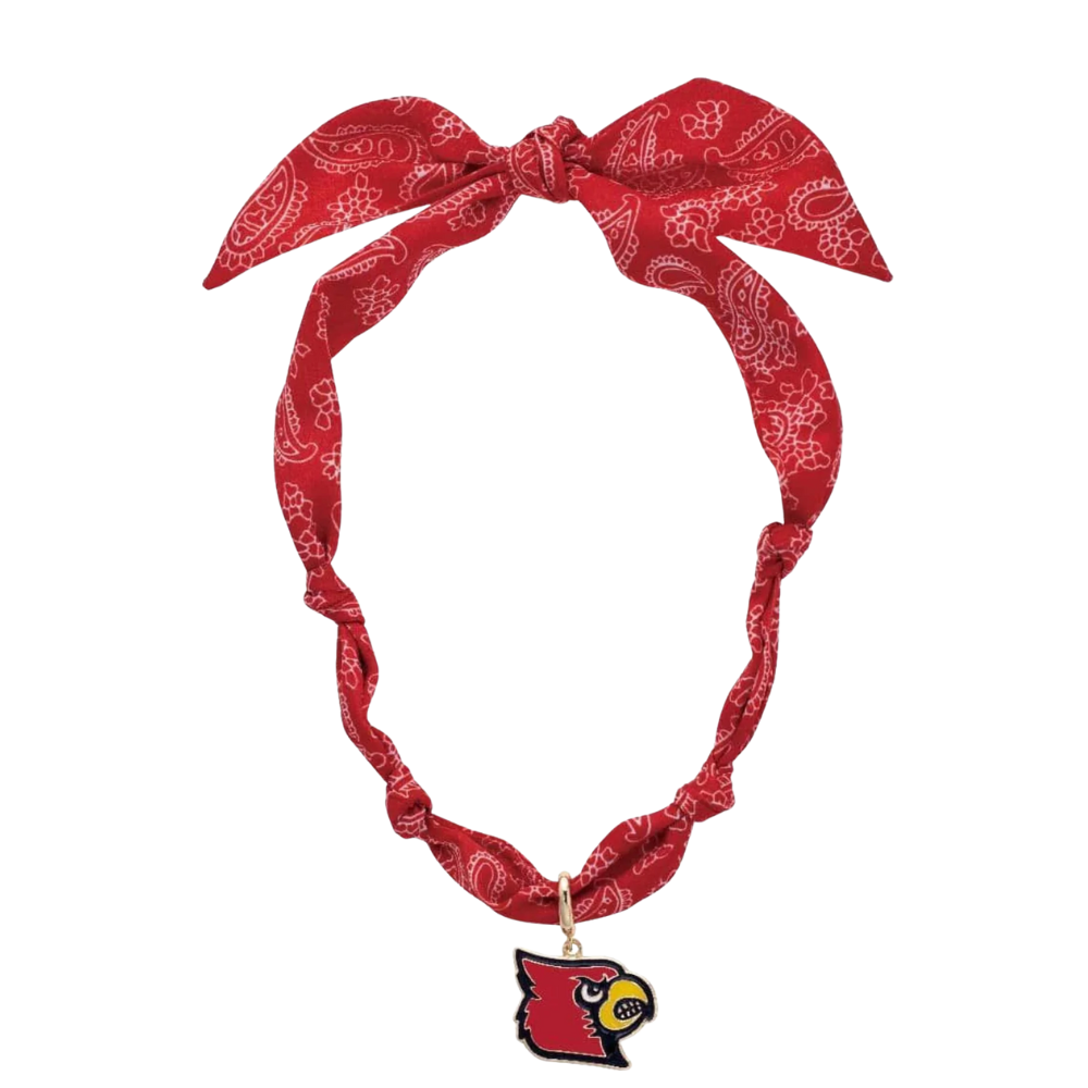 Louisville Cardinals Mascot Bandana Scarf Necklace