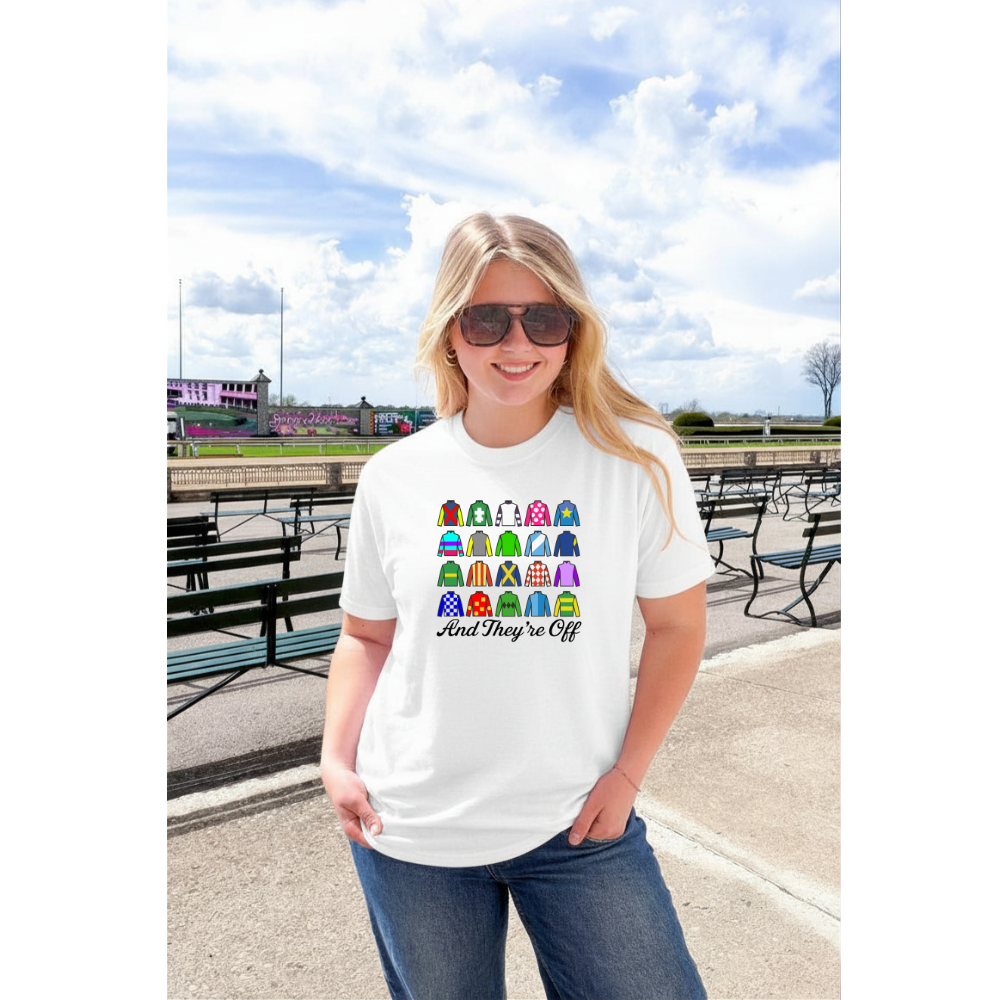And They're Off! Jockey Silks T-Shirt