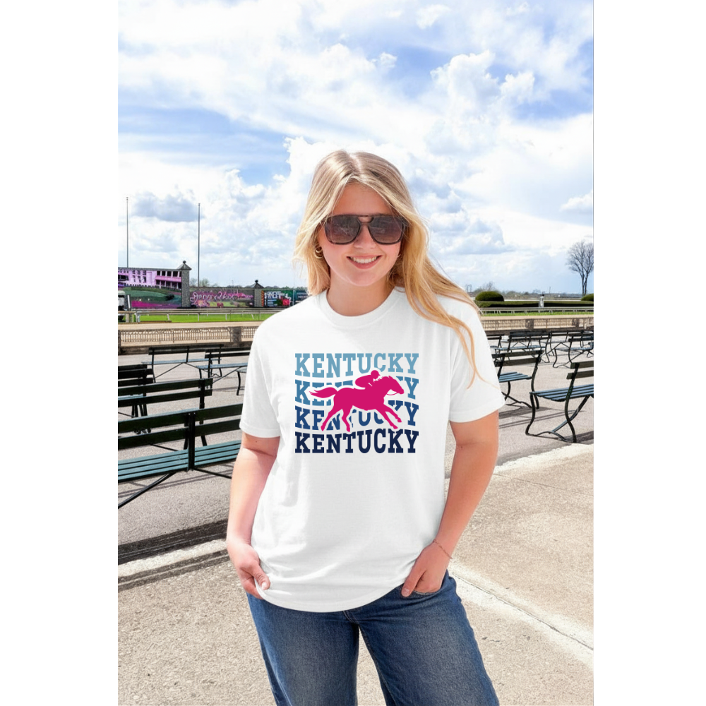 Kentucky Wavy Race Horse T-Shirt