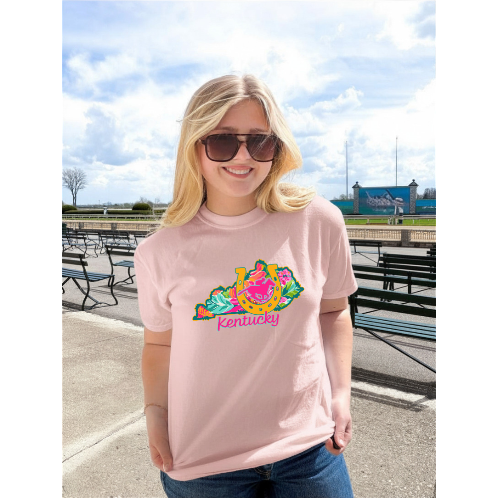 Spring Floral Kentucky Horse T-Shirt