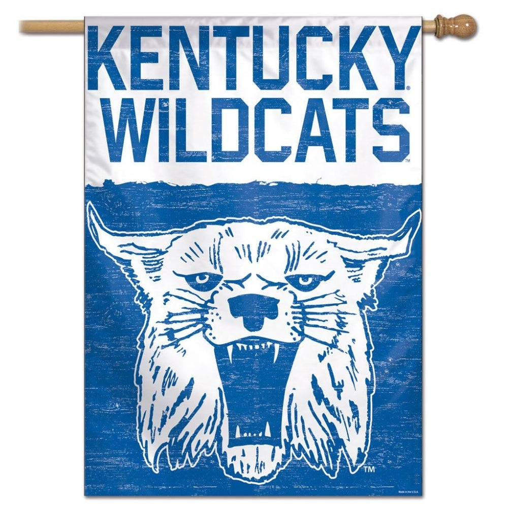 Kentucky Wildcats Vintage Mascot Vertical Banner