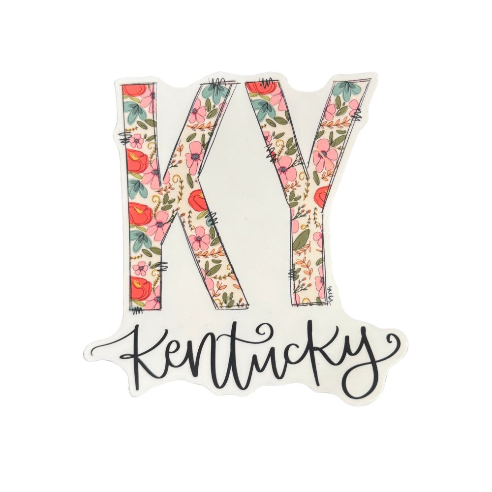 KY Floral Letters Sticker