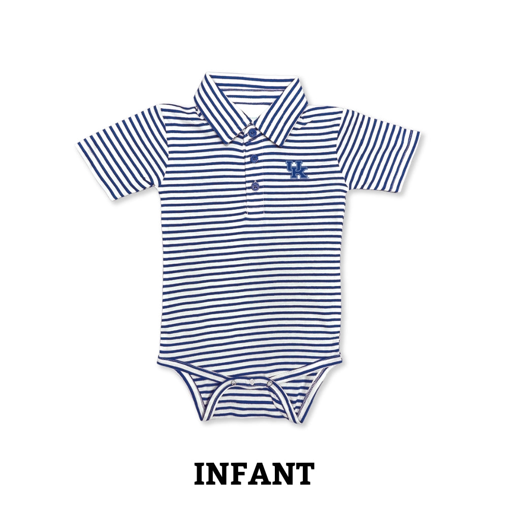 UK Interlock Striped Polo Infant Onesie