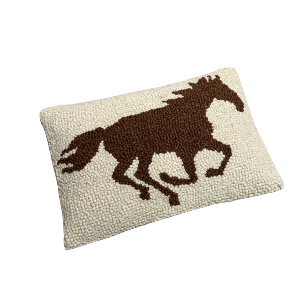 Racehorse Brown Pillow