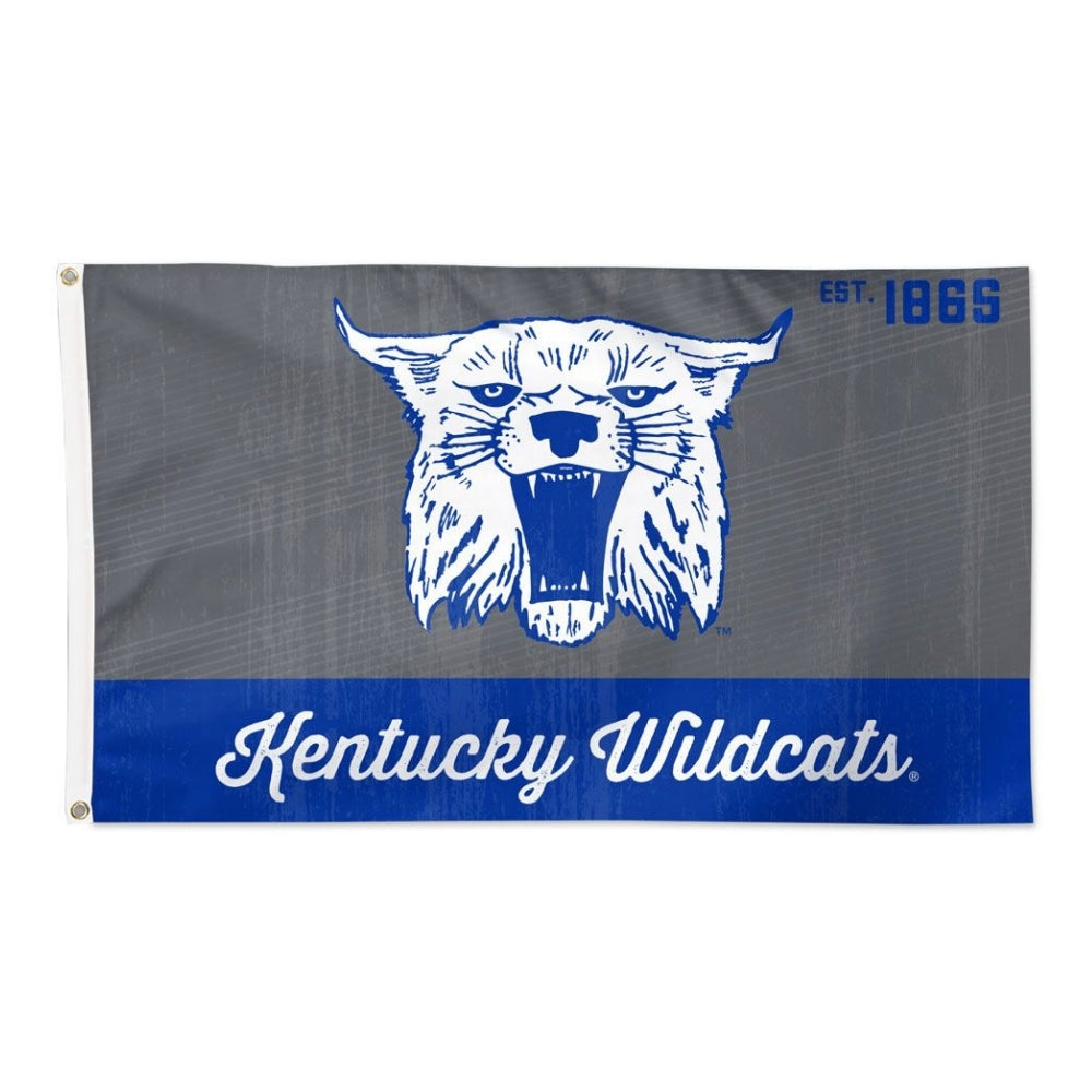 Kentucky Wildcats Vintage Mascot Flag