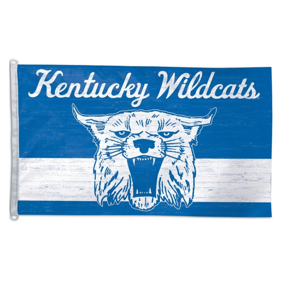 Kentucky Wildcats Vintage Mascot Block Flag