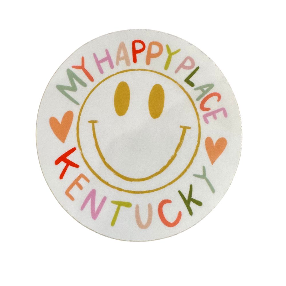 KY Happy Place Smiley Sticker