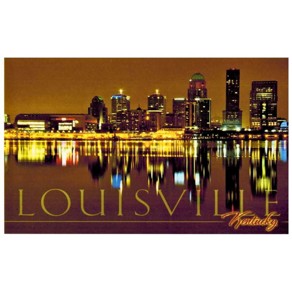 Louisville Skyline at Night Postcard