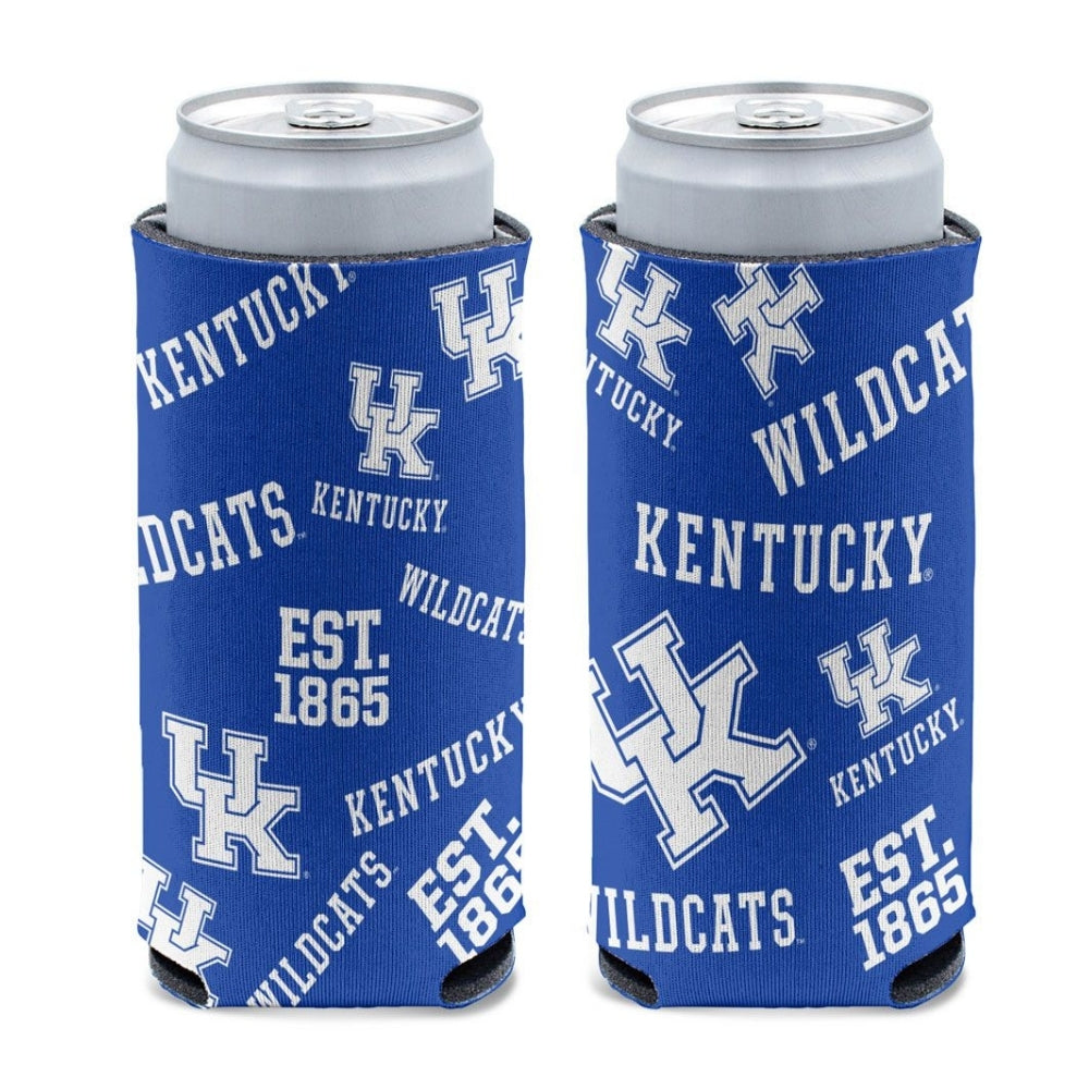 Kentucky Wildcats Scatterprint 12oz Slim Can Cooler