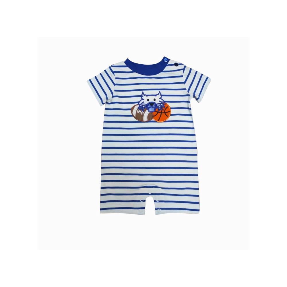 Wildcat Royal Striped Infant Romper