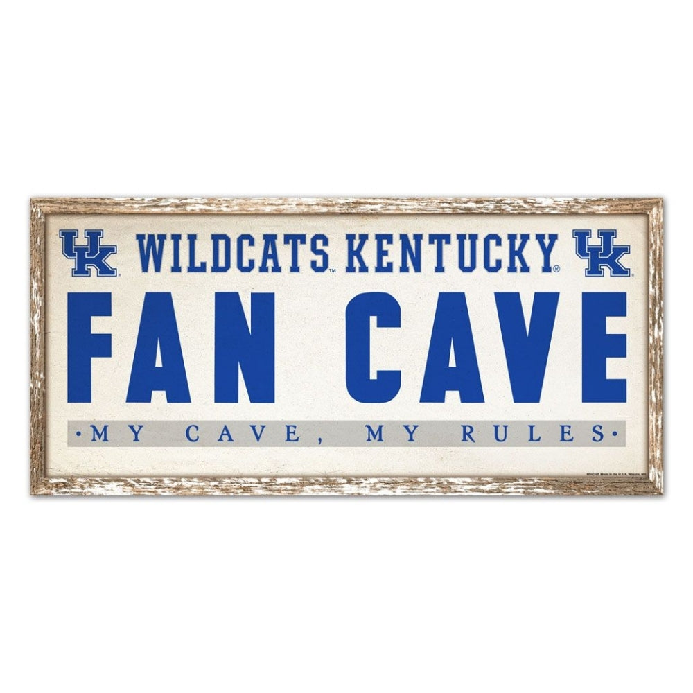 Kentucky Wildcats Fan Cave Wood Sign