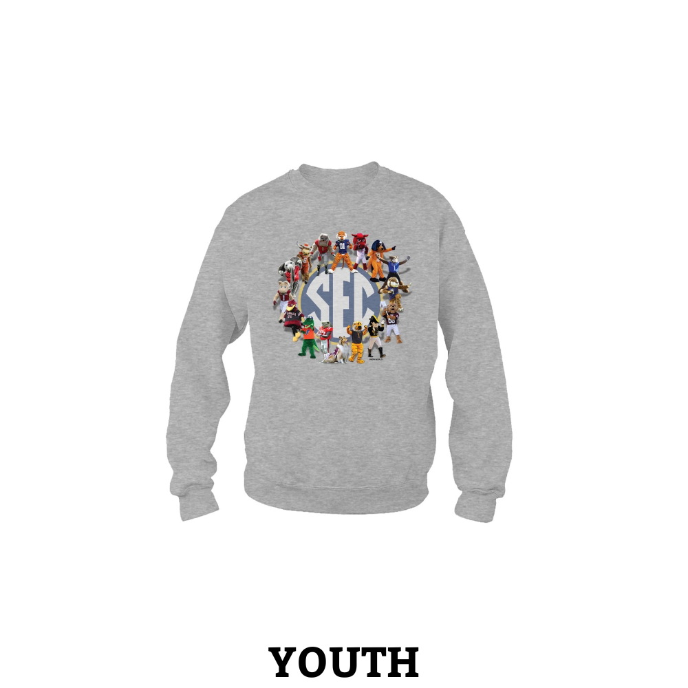 SEC Sidelines Mascot Youth Crewneck
