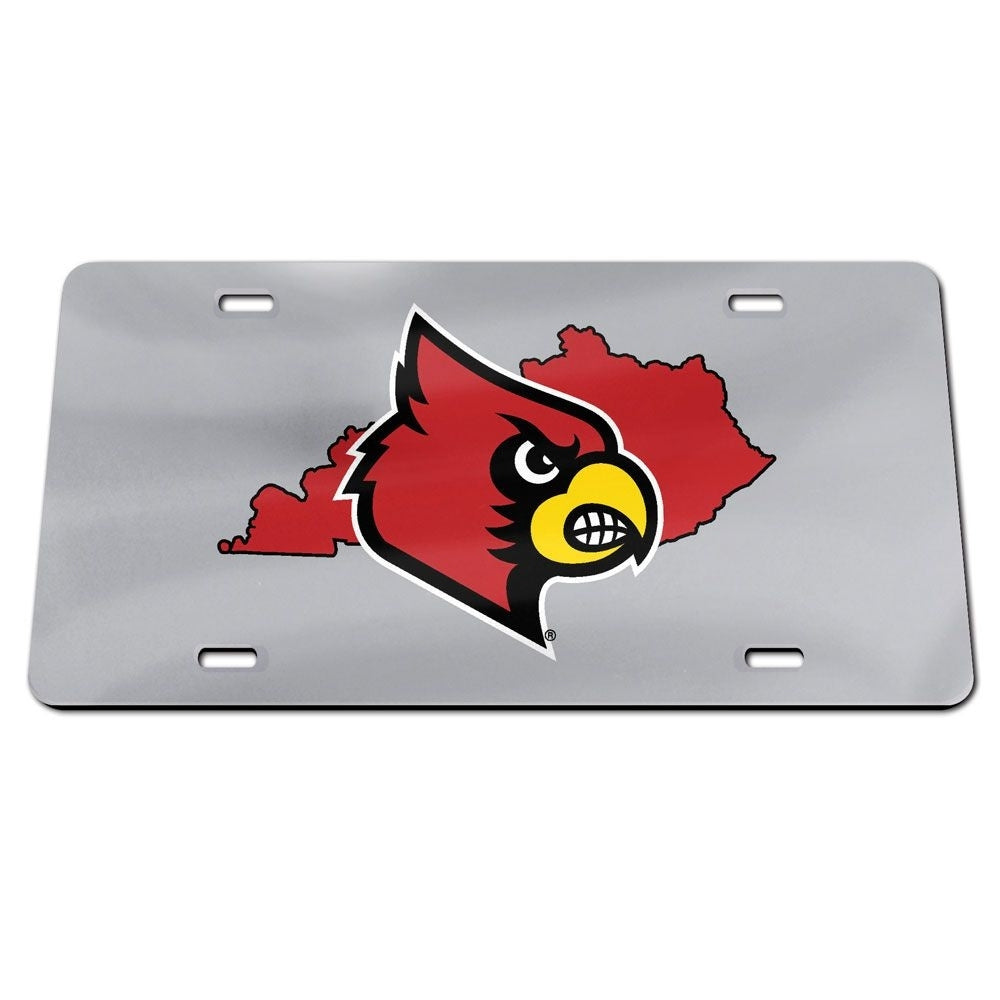 Louisville Cardinals State Metallic License Plate