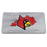 Louisville Cardinals State Metallic License Plate