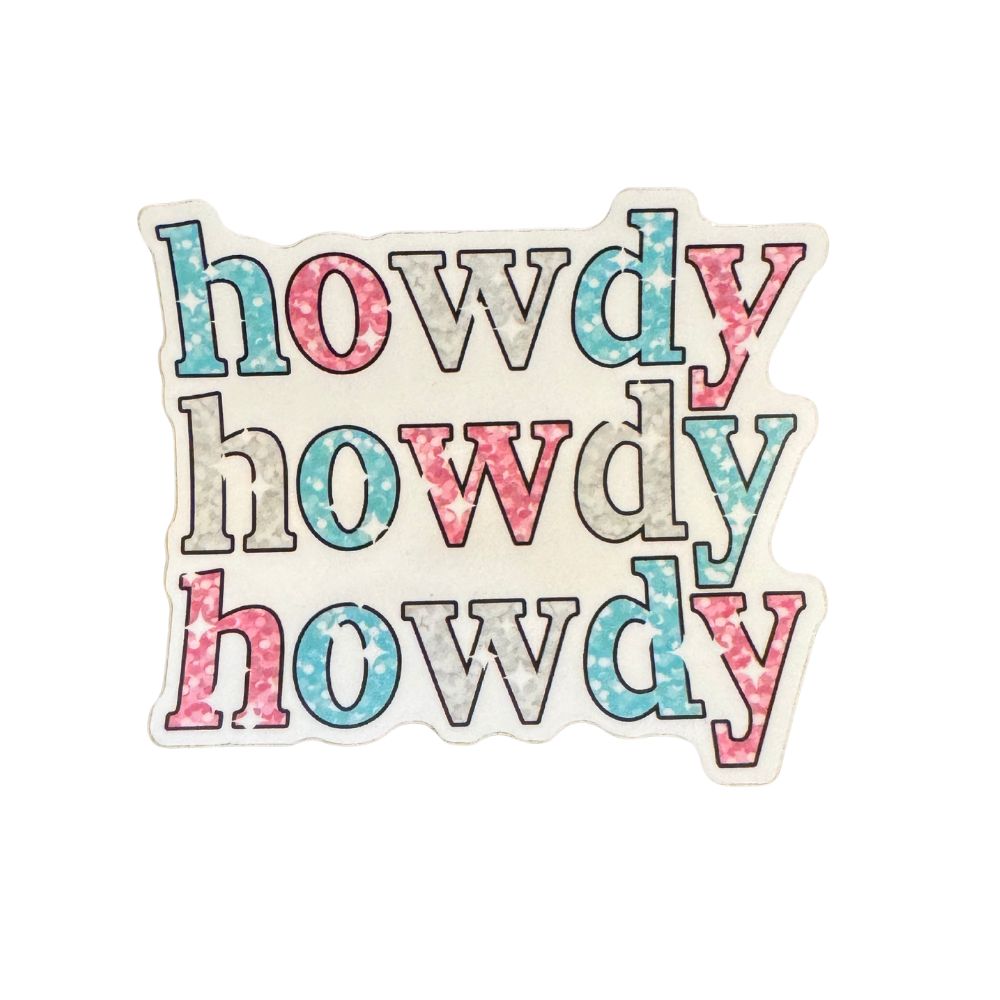 Sparkly Howdy Howdy Stickers