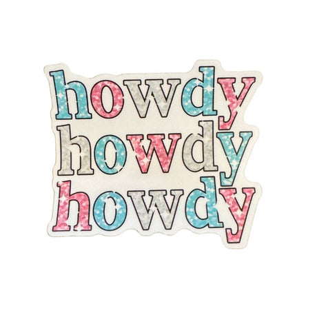 Sparkly Howdy Howdy Stickers