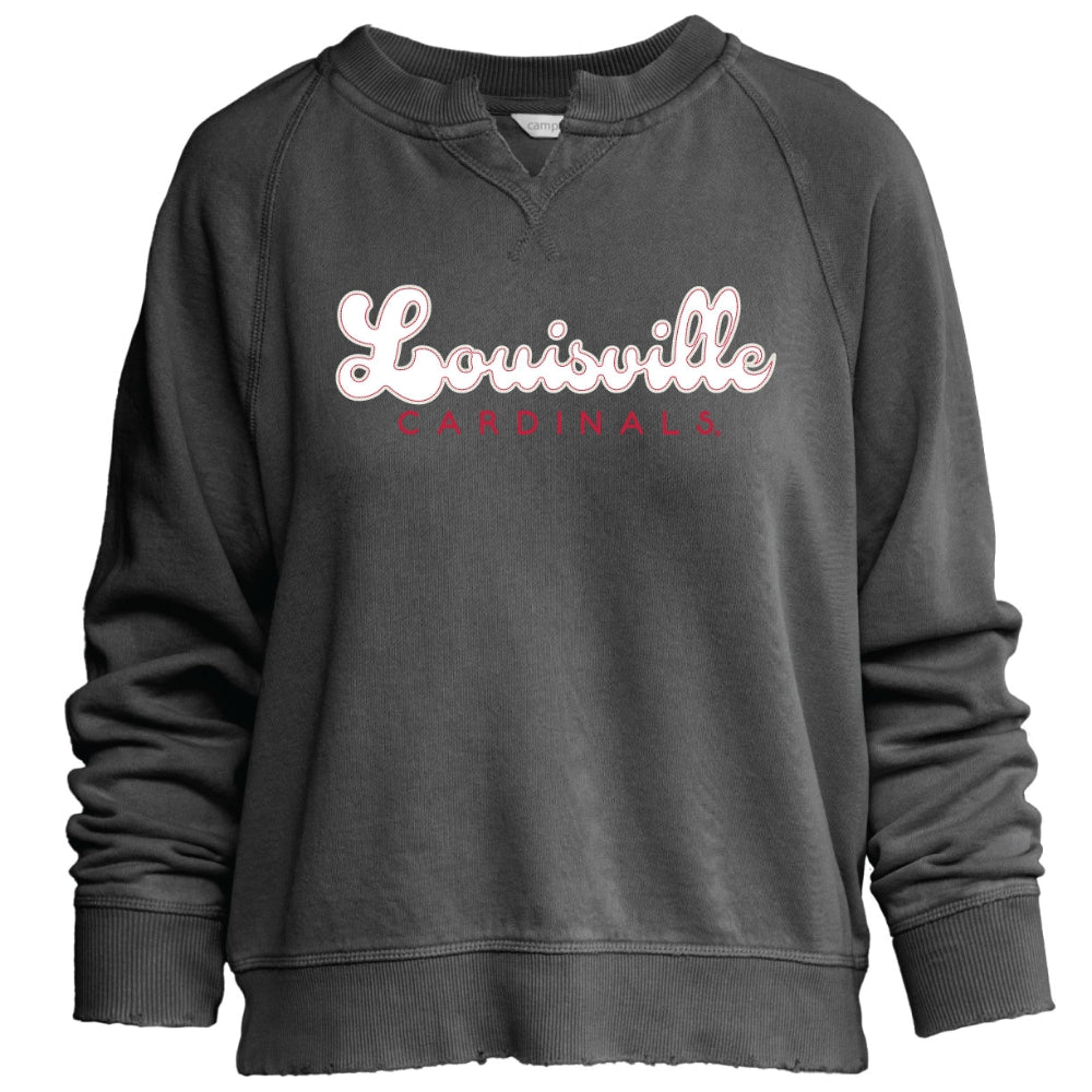 Louisville Cardinals Willow Washed Crewneck