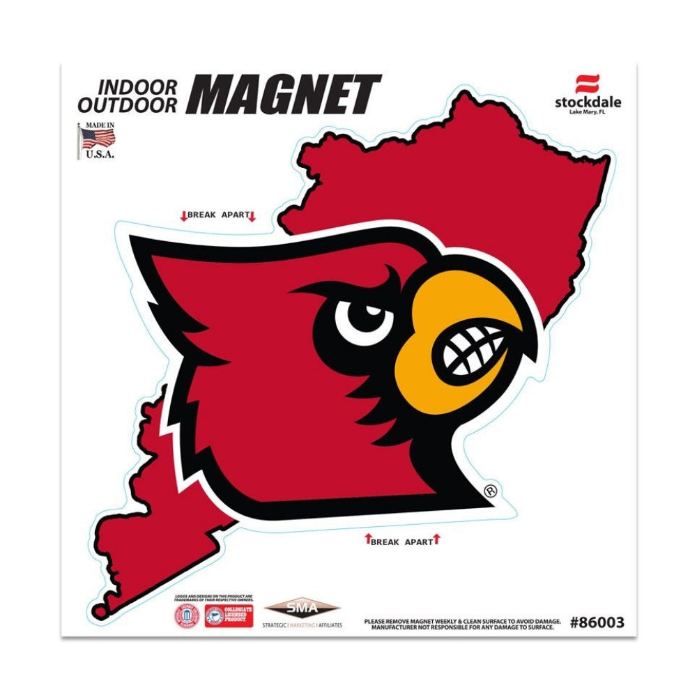 Louisville Cardinals State Outdoor Magnet