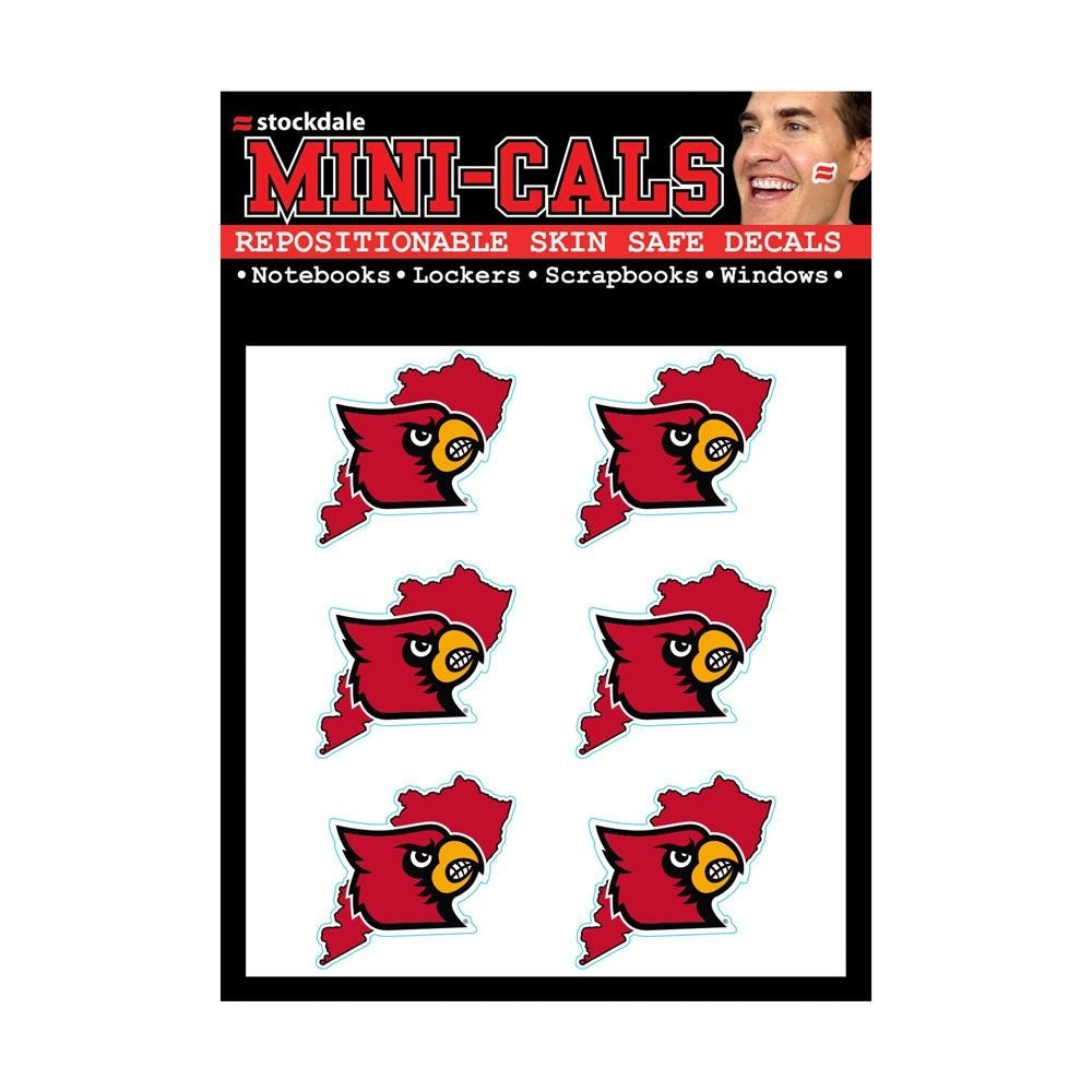 Louisville Cardinal State Face Decals