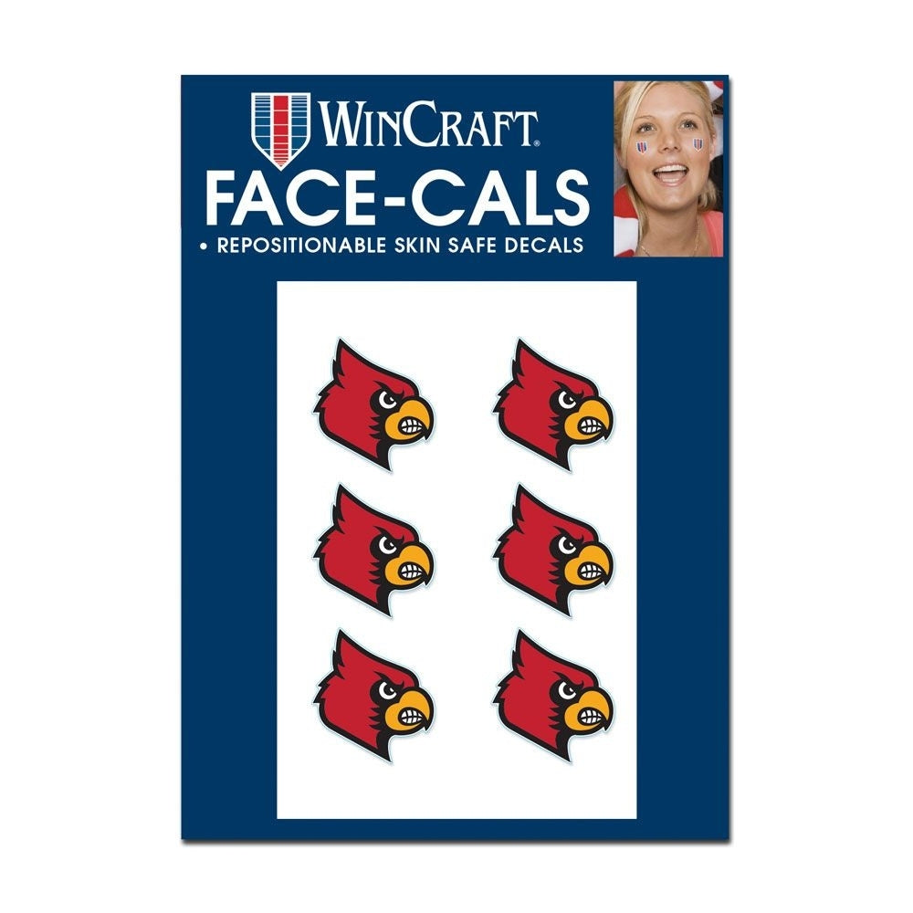 Louisville Cardinal Mascot Face Decals