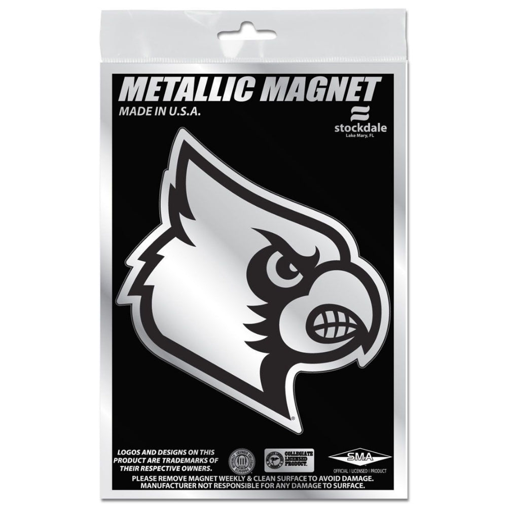 Louisville Cardinals Metallic Mascot Magnet