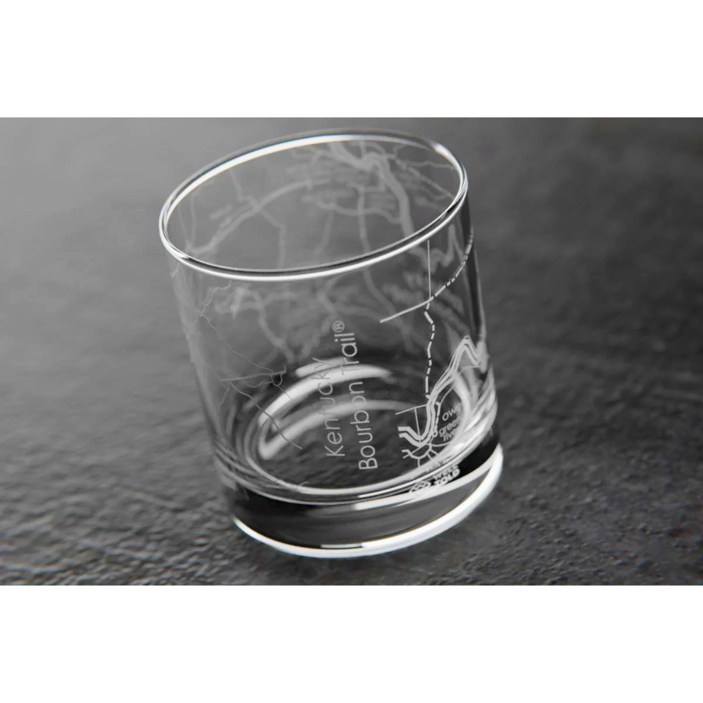 Kentucky Bourbon Trail Map Rocks Glass