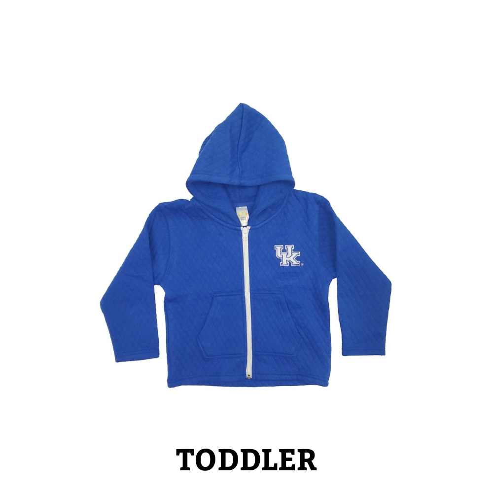 UK Interlock Toddler Quilted Full Zip Hoodie